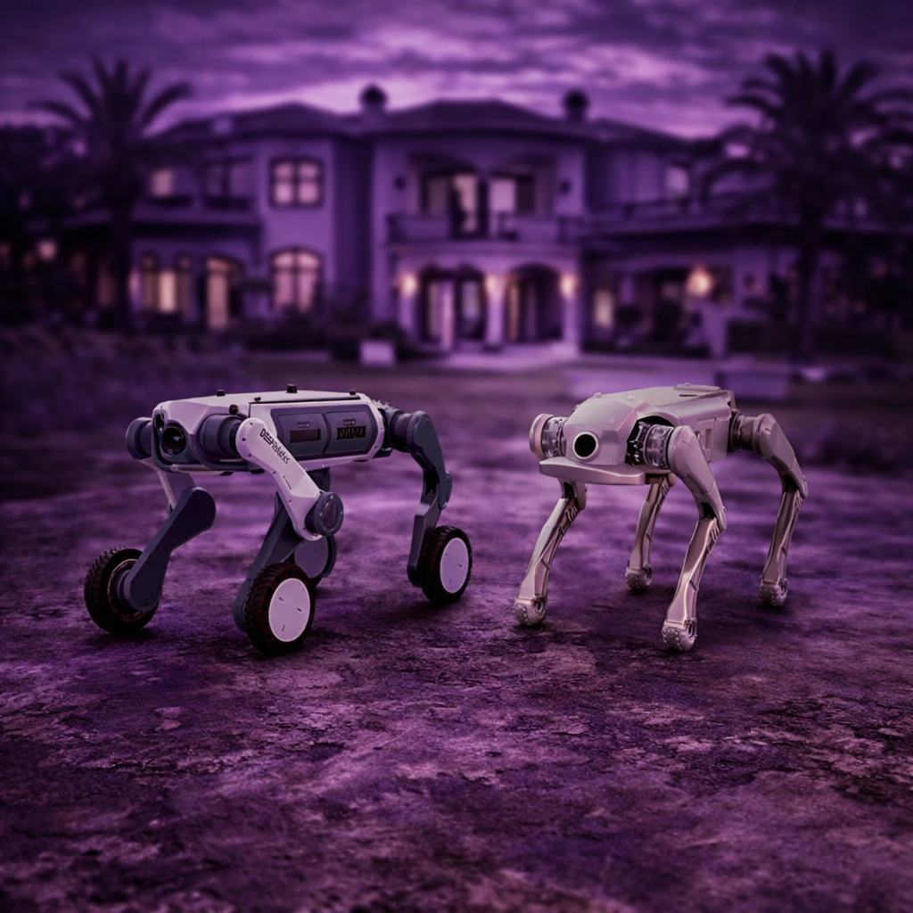 Security Dogs outside villa