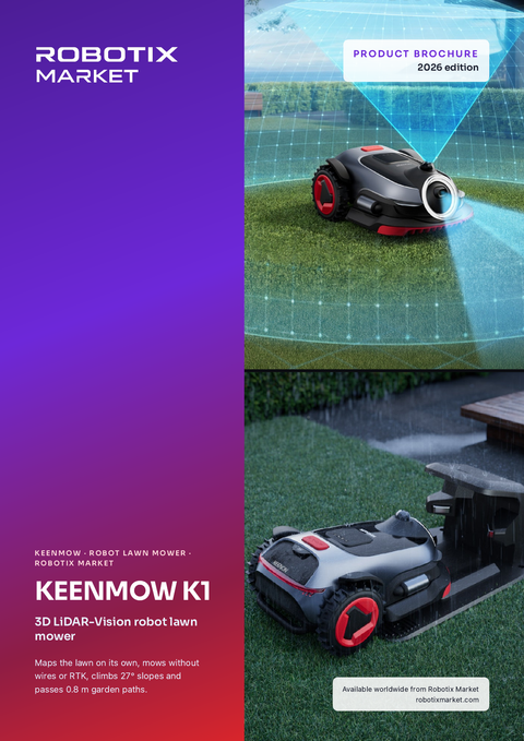 Tondeuse robot LiDAR Keenon Keenmow K1 – Brochure du produit