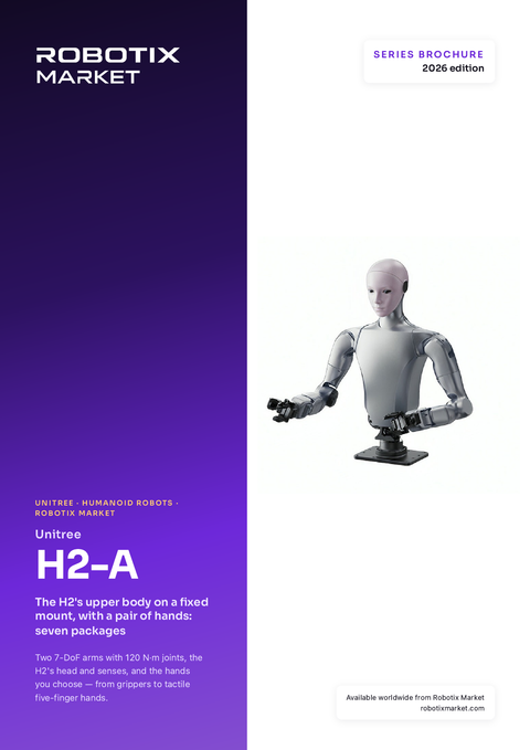 Unitree H2-A Standard E Upper-Body Humanoid with Dex5-1P Tactile Hands – Product Brochure